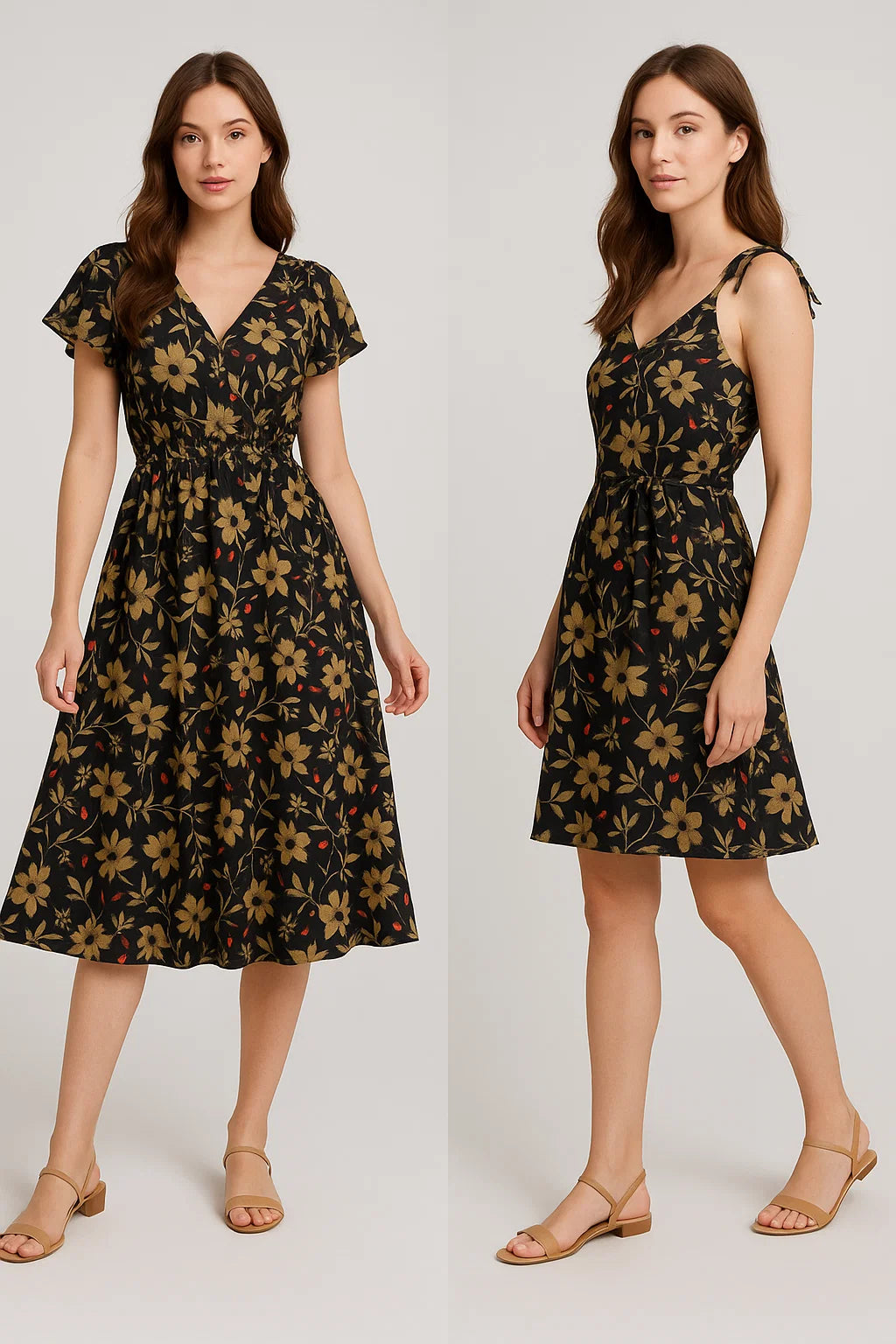 Green Leaves Printed Pure Georgette Fabric