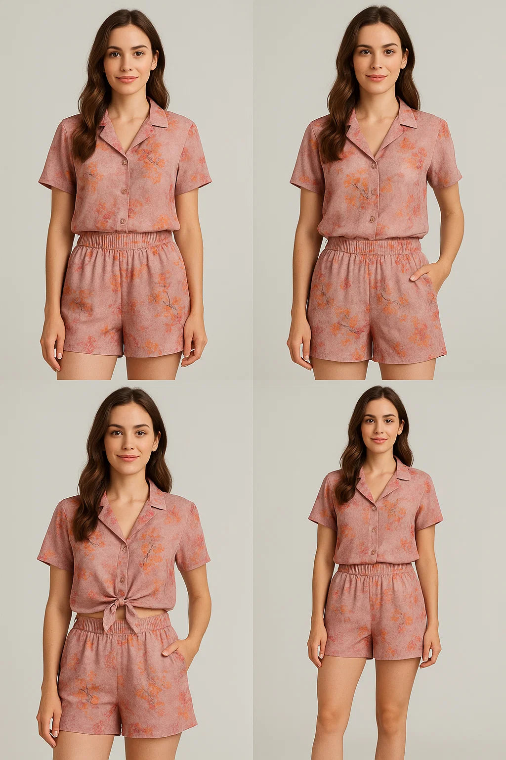 Misty Rose Leaves Printed Pure Georgette Fabric