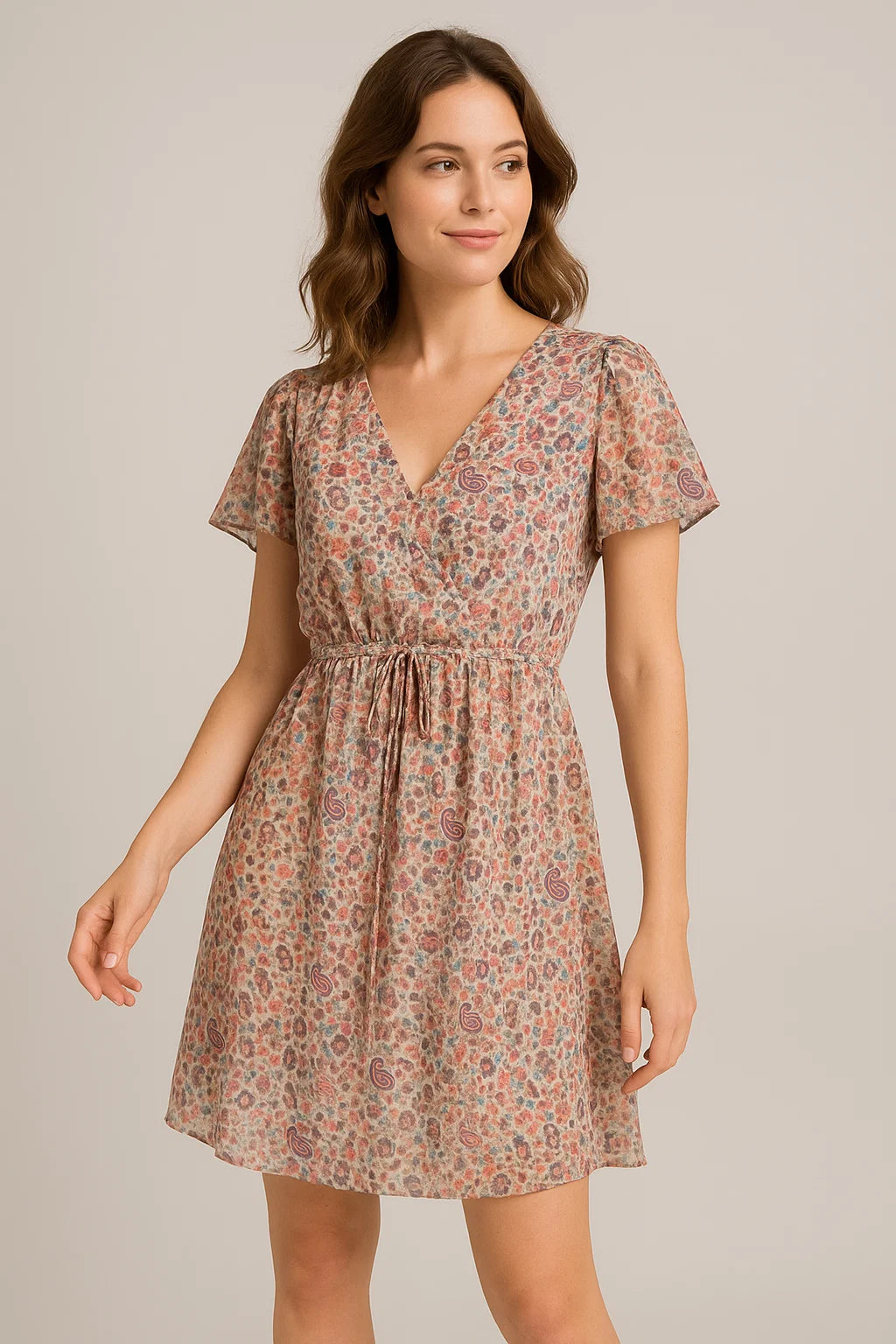 Paisley Multicolor Printed Pure Georgette Fabric