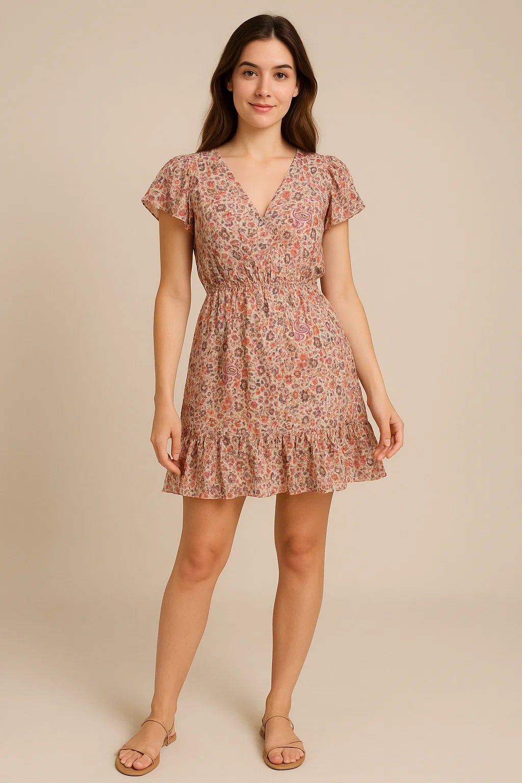 Paisley Multicolor Printed Pure Georgette Fabric