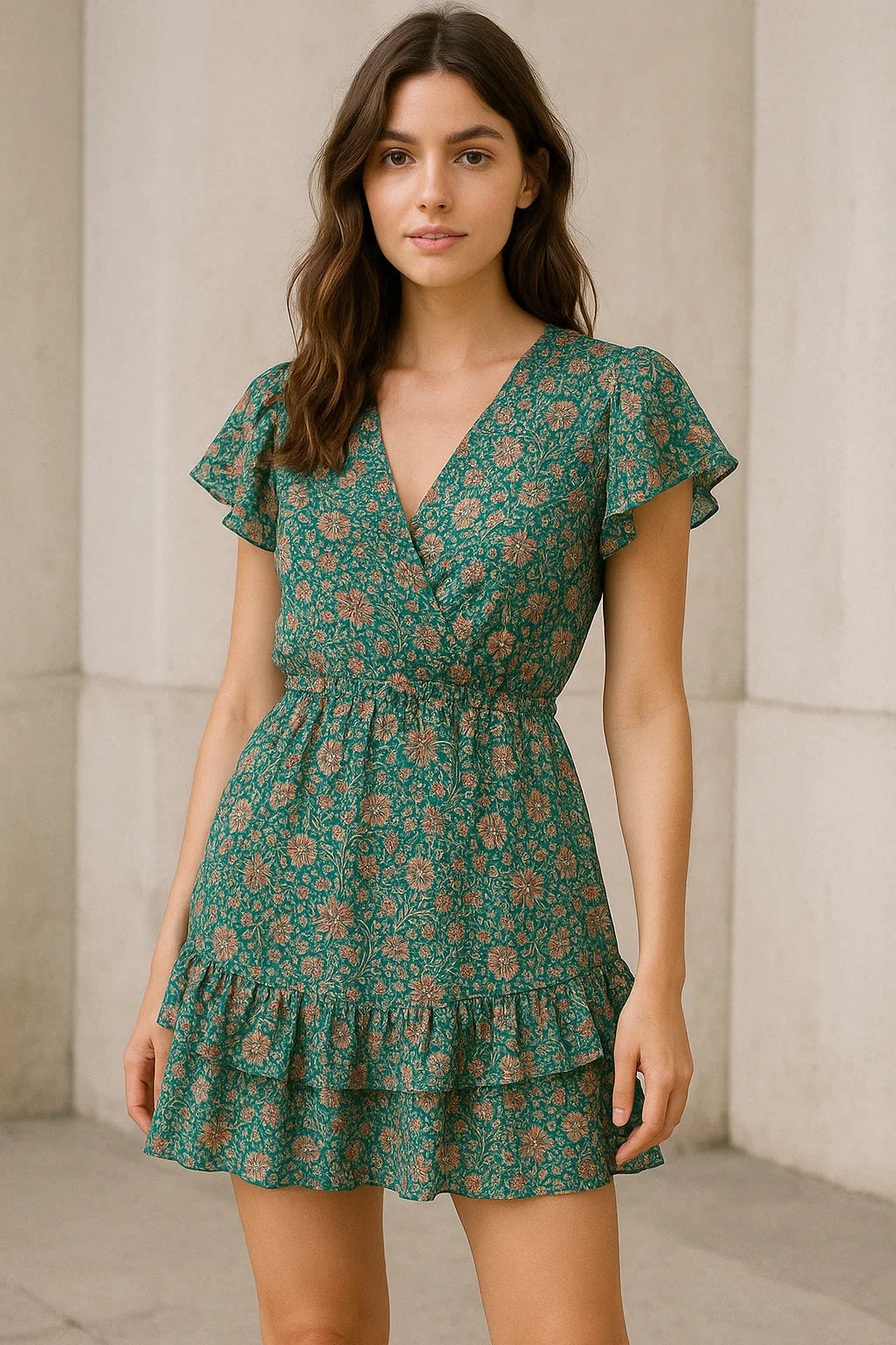 Multicolor Art Nouveau Pure Georgette Printed Fabric Material