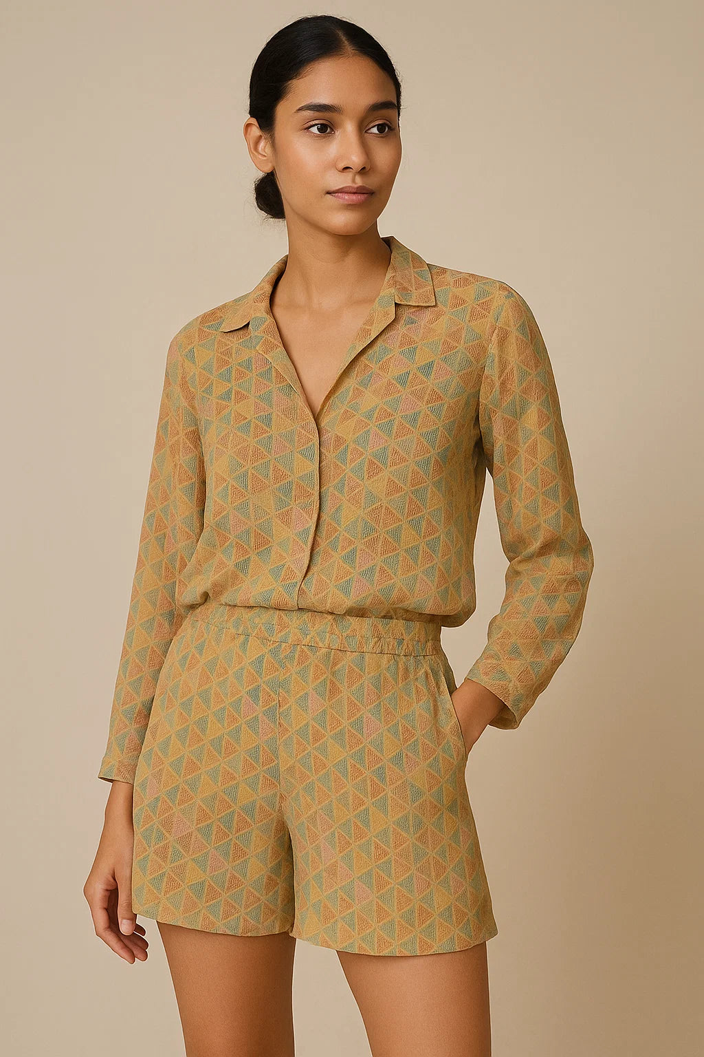 Multicolor Abstract Pure Georgette Printed Fabric Material