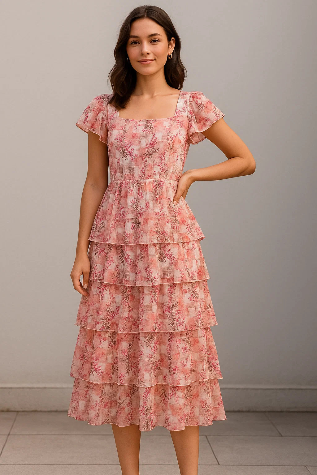 Black Botanical Pure Georgette Printed Fabric Material