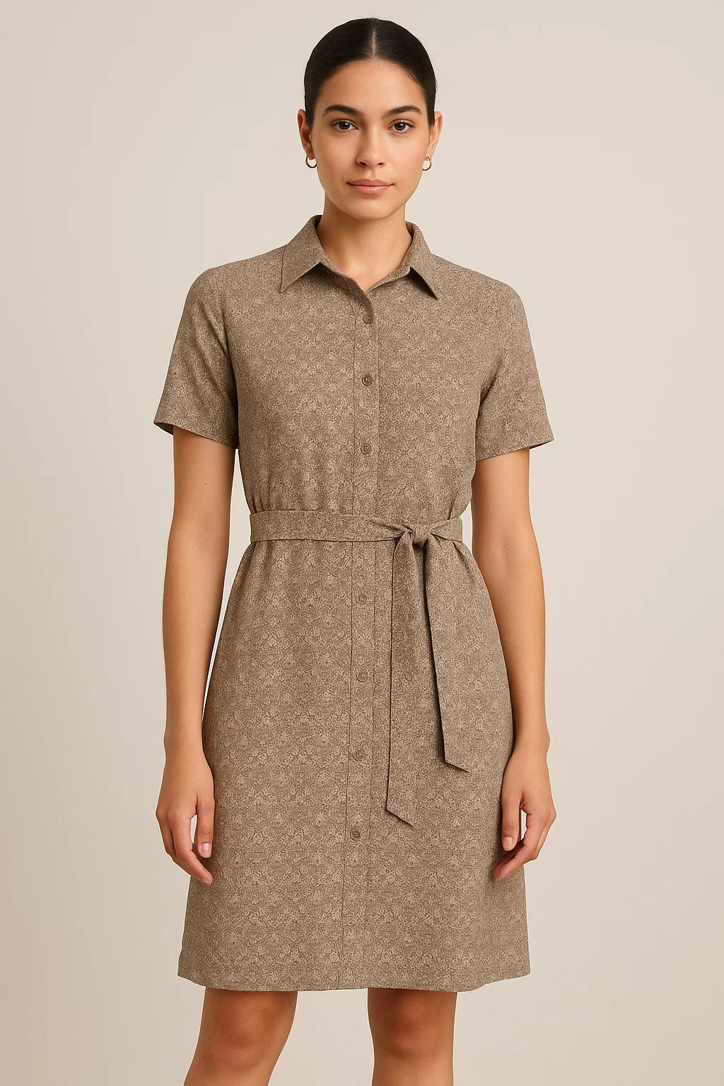 Hot Summer Gardening Ogee Leaves And Flower Digital Printed Fabric - Pure Georgette