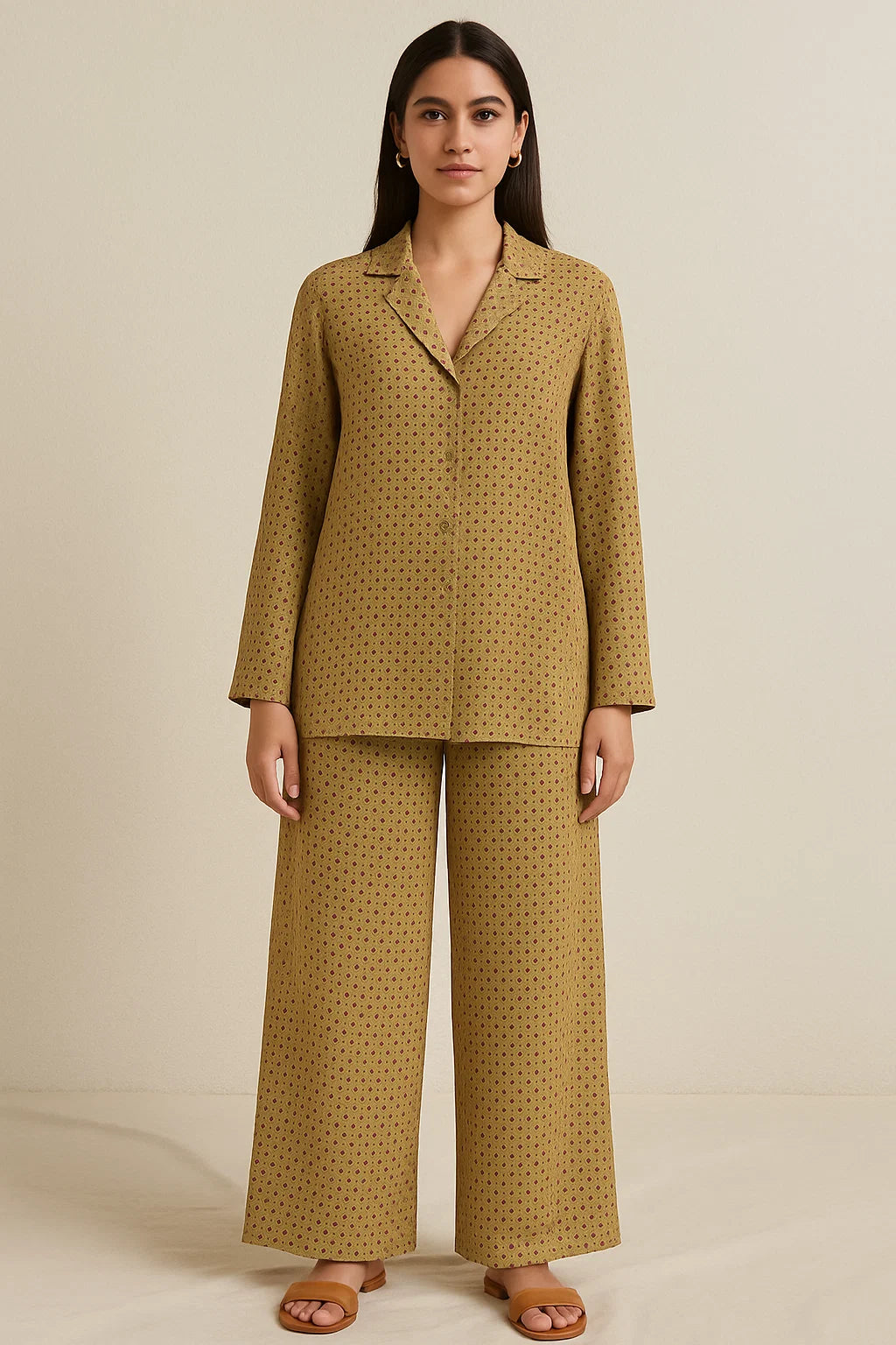 Summer Fest Tiny Purple Leaves Repeat Digital Printed Fabric - Pure Georgette