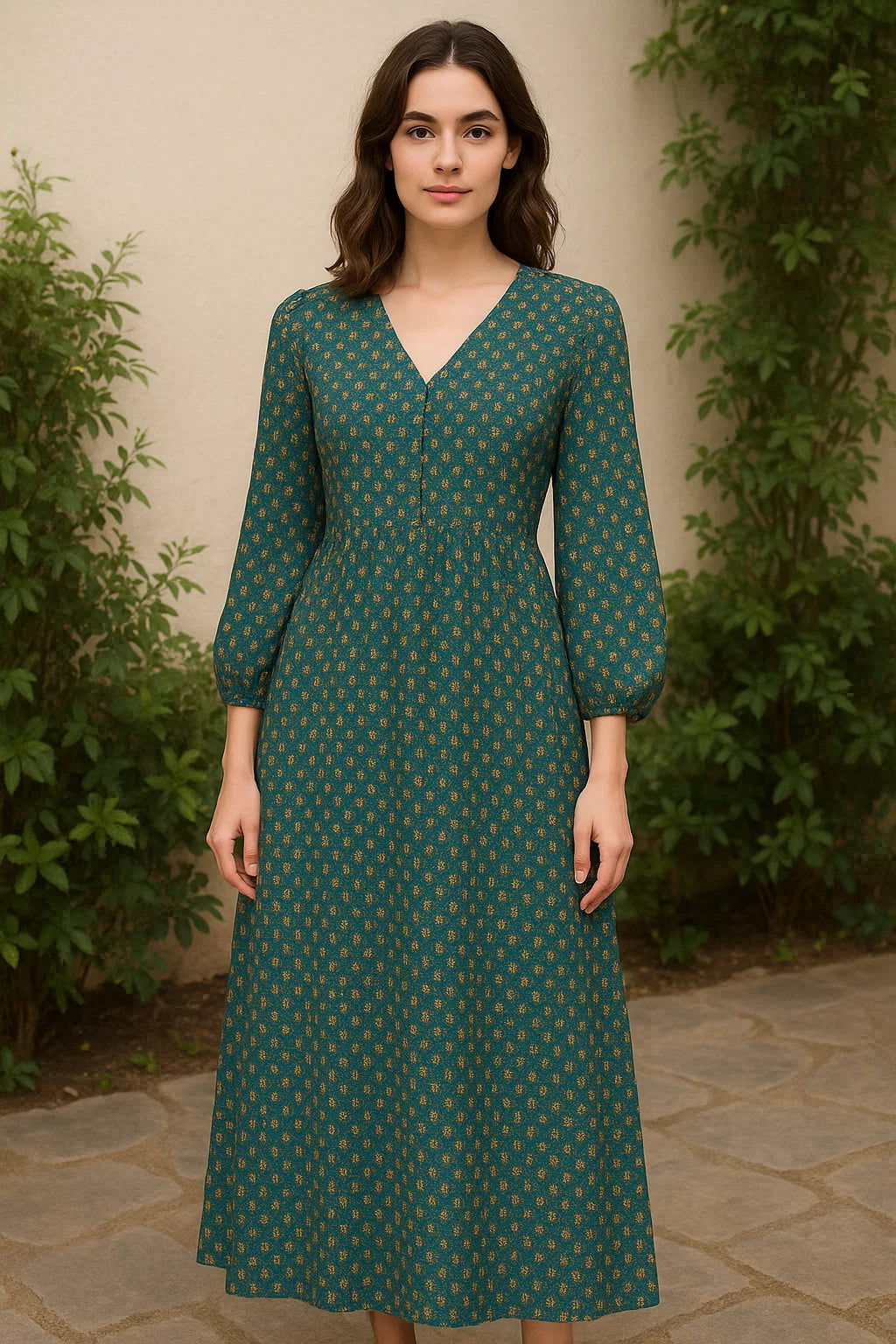 Decorative Lilliputian Seamless Repeat Digital Printed Fabric - Pure Georgette