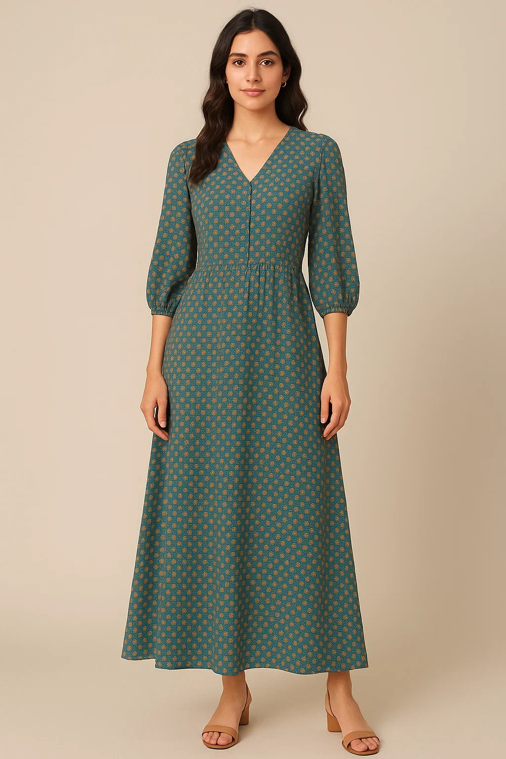 Decorative Lilliputian Seamless Repeat Digital Printed Fabric - Pure Georgette