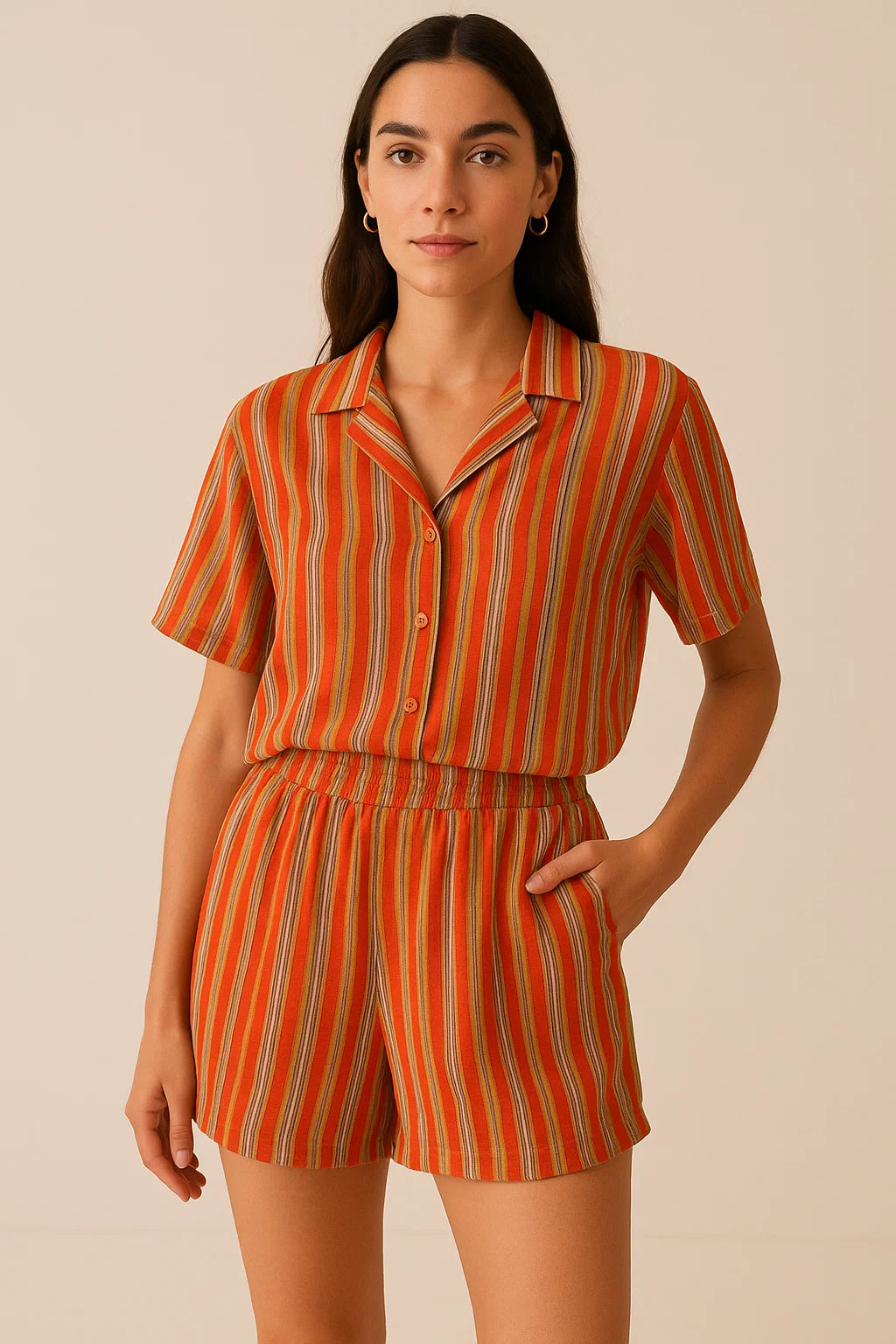 Trending Unbalanced Colourful Strips Digital Printed Fabric - Pure Georgette