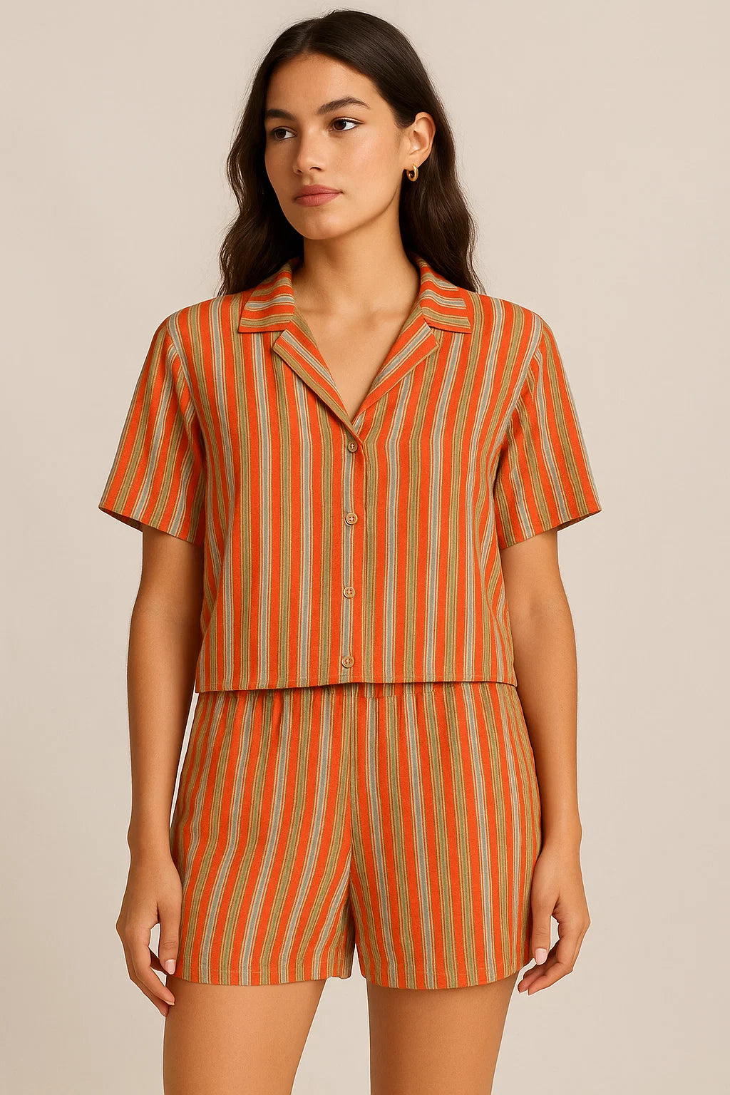 Trending Unbalanced Colourful Strips Digital Printed Fabric - Pure Georgette