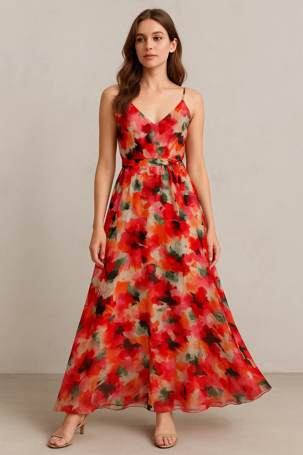 Morden Paint Of Art Multicolor Digital Printed Fabric - Pure Georgette