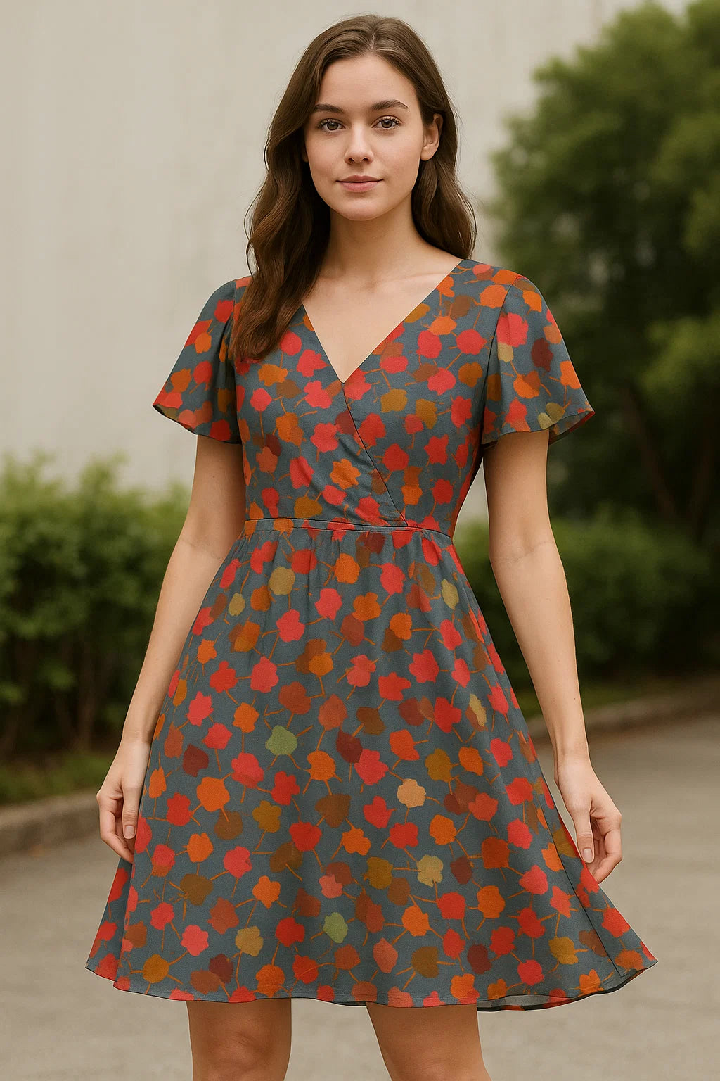 Watercolour Spotted Random Multicolour Flower Digital Printed Fabric - Pure Georgette