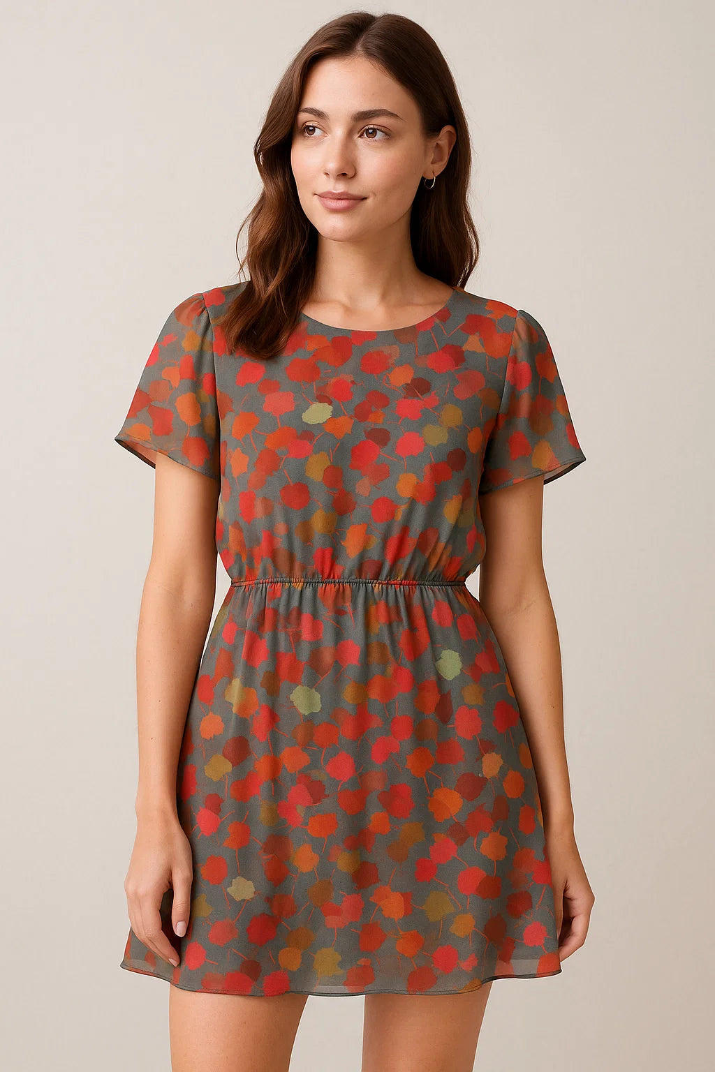 Watercolour Spotted Random Multicolour Flower Digital Printed Fabric - Pure Georgette