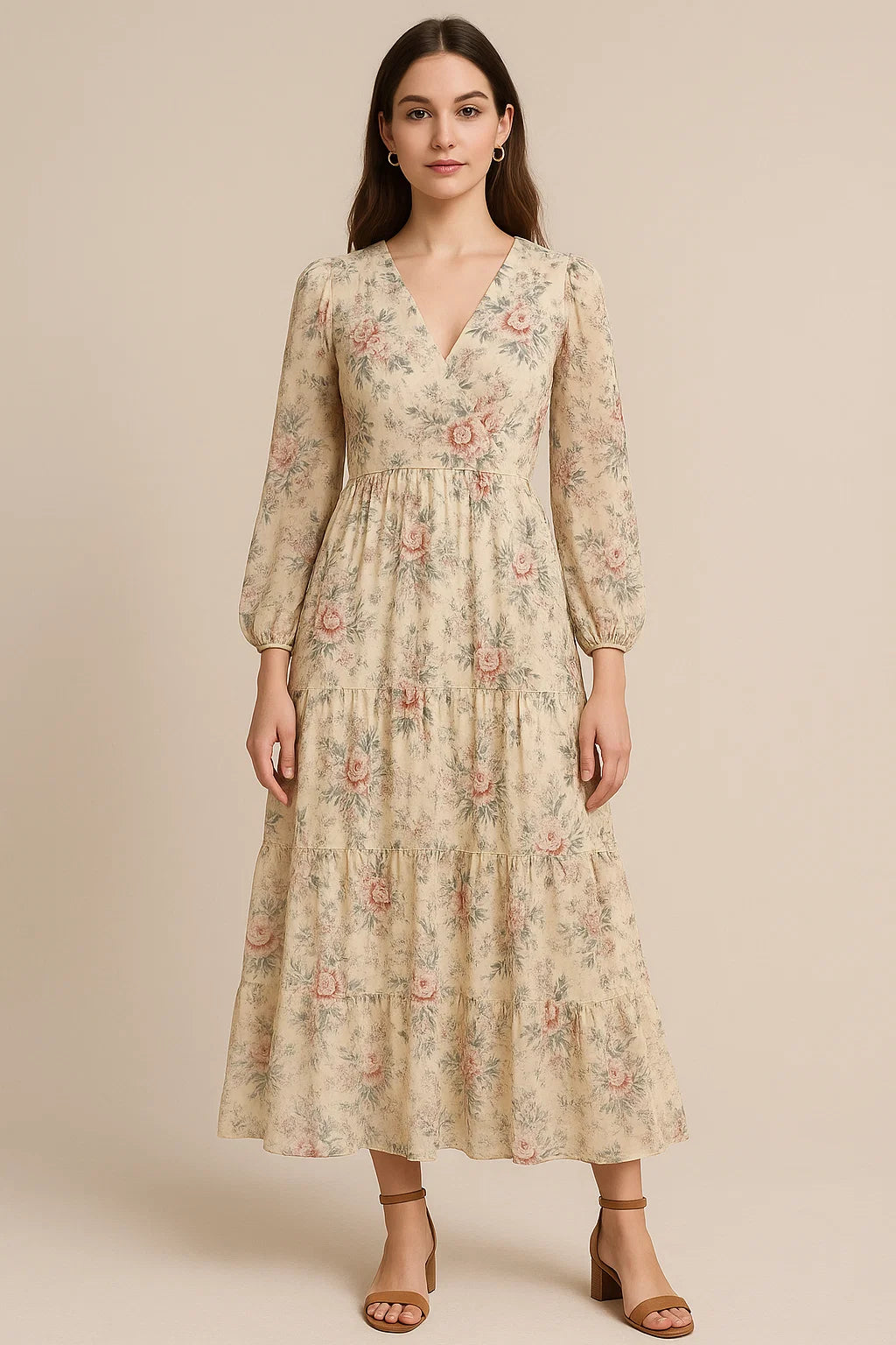 Cool Summer Carnation Flower Digital Printed Fabric - Pure Georgette