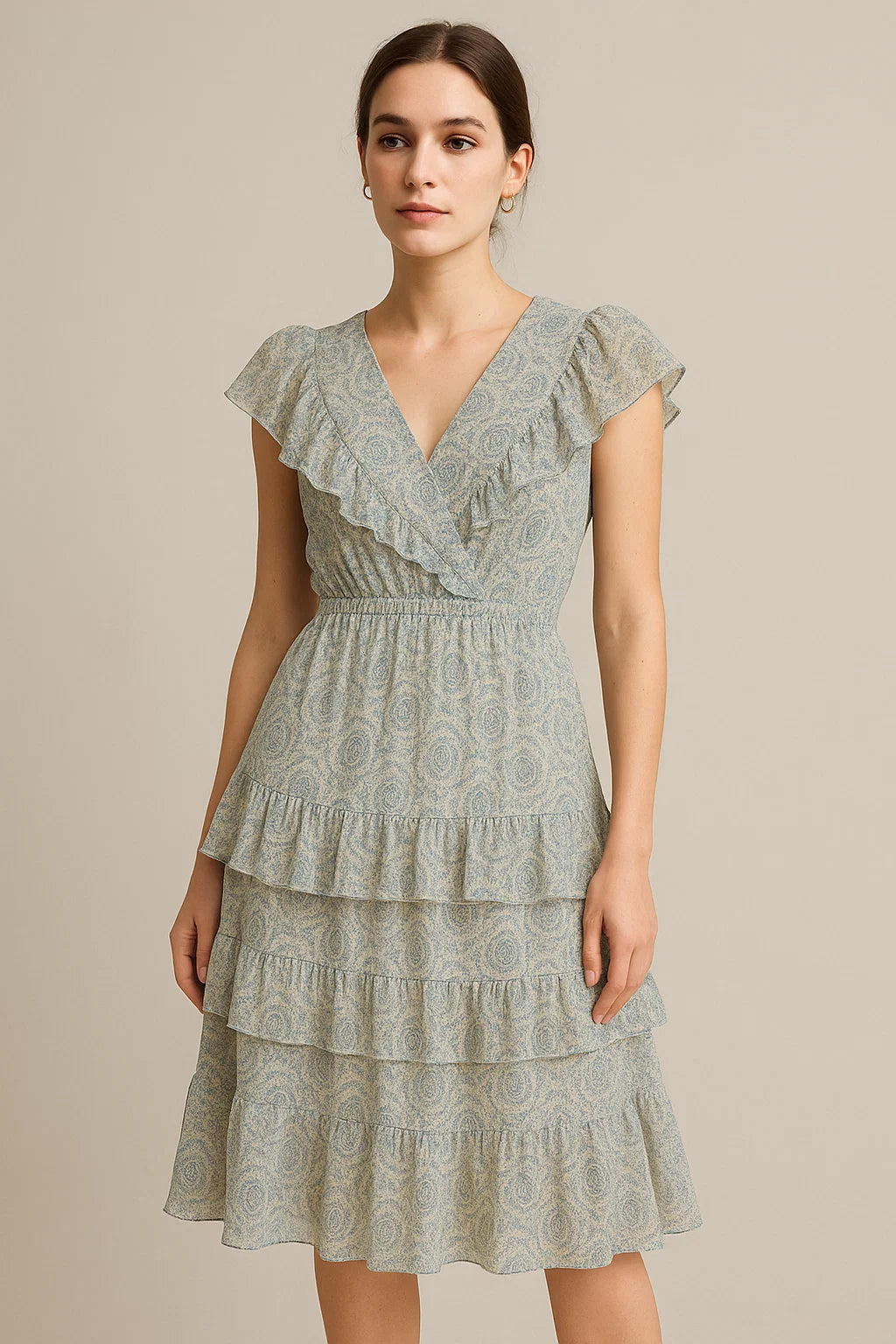 Innovative Art Of Leaves Digital Printed Fabric - Pure Georgette