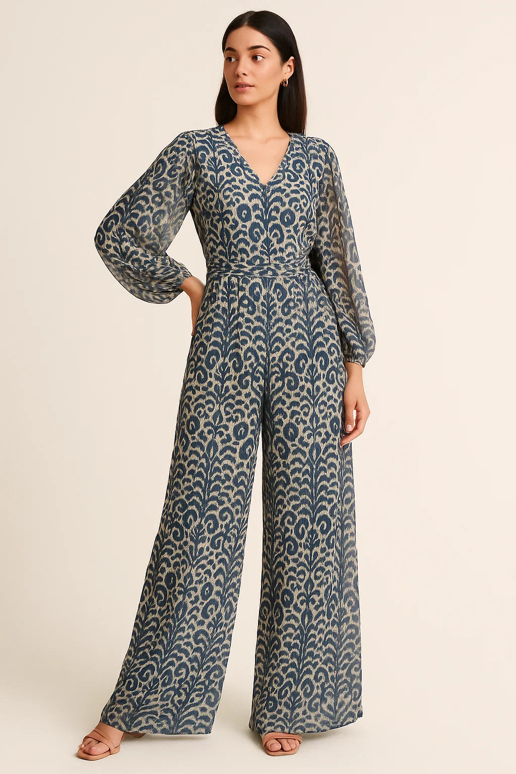 Decorative Paisley Seamless Repeat Digital Printed Fabric - Pure Georgette