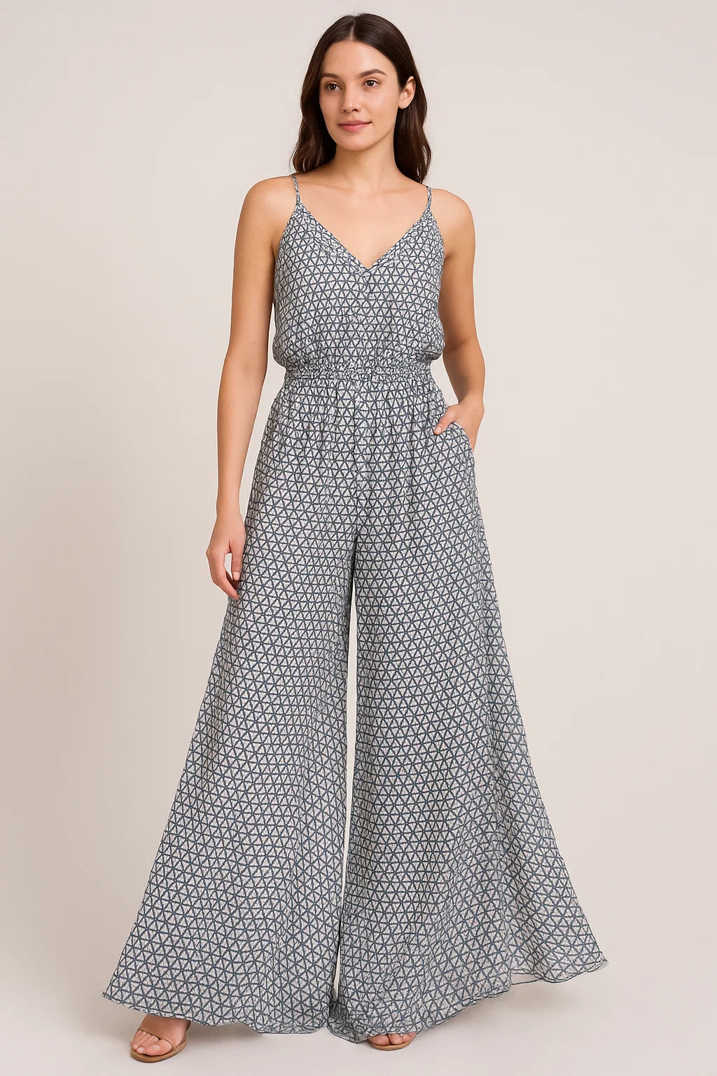 Creative Morden Abstract Hexagon Digital Printed Fabric - Pure Georgette