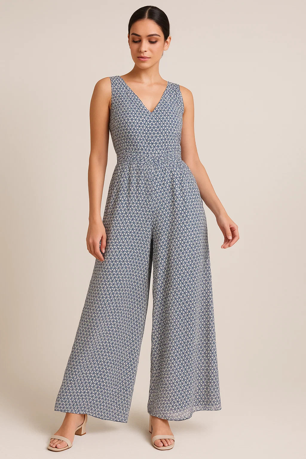 Creative Morden Abstract Hexagon Digital Printed Fabric - Pure Georgette