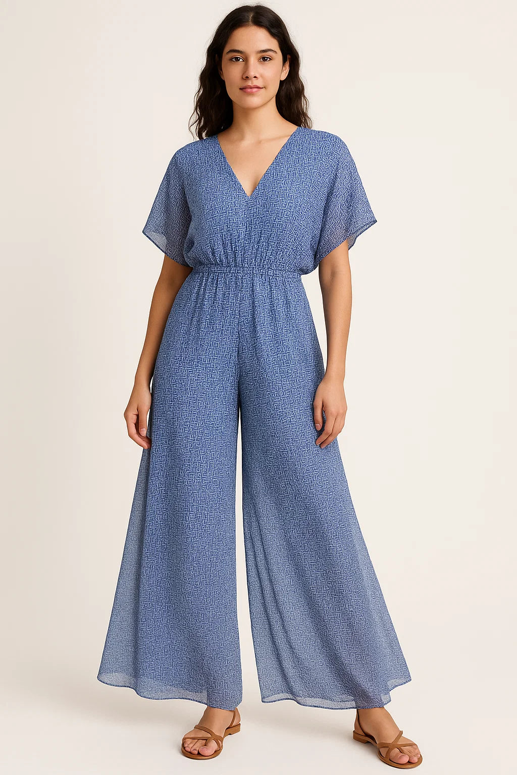 Seamless Abstract Repeat With Eagle Colour Digital Printed Fabric - Pure Georgette