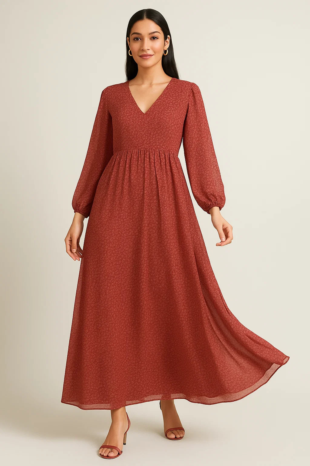 Creative Seamless Multi Types Clover Digital Printed Fabric - Pure Georgette