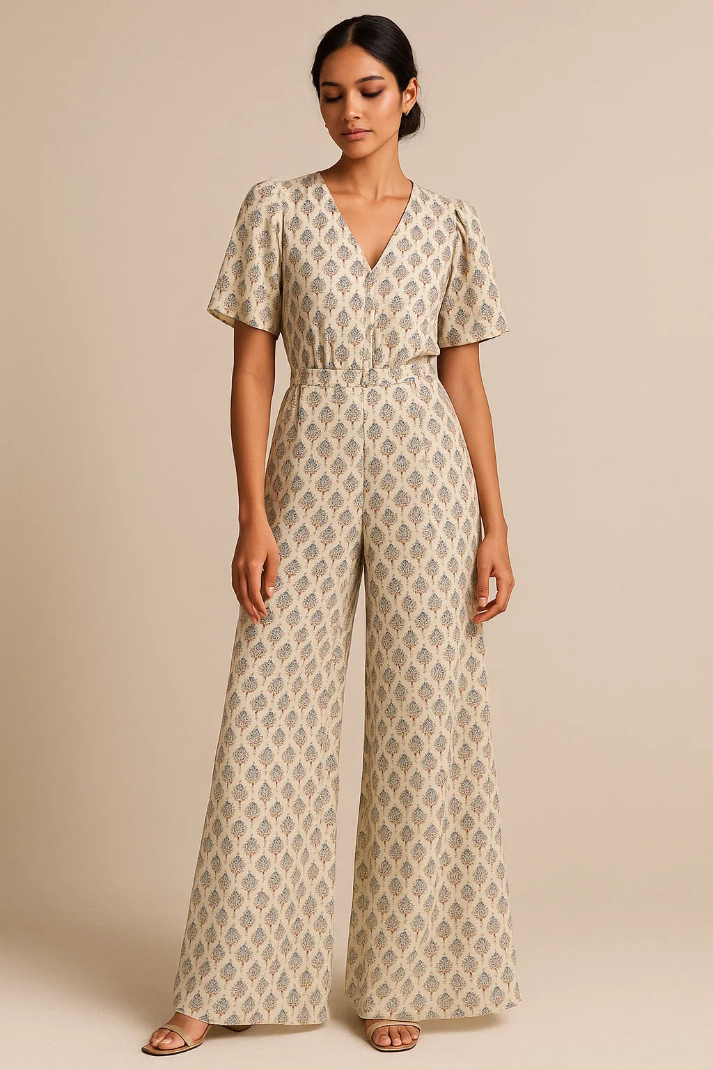 Beautiful Eucalyptus Tree Seamless Digital Printed Fabric - Pure Georgette