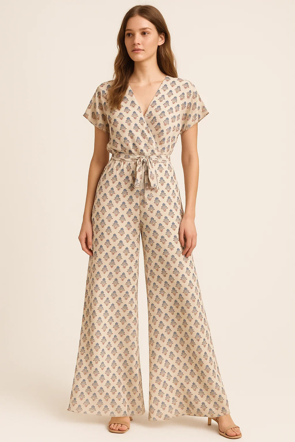 Beautiful Eucalyptus Tree Seamless Digital Printed Fabric - Pure Georgette