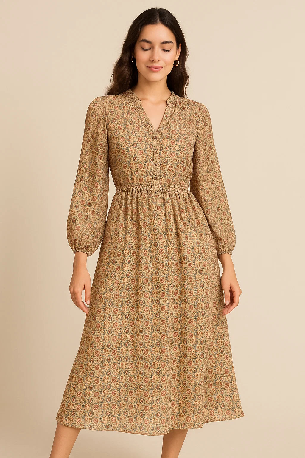 Antique Turkish Diamonds Digital Printed Fabric - Pure Georgette