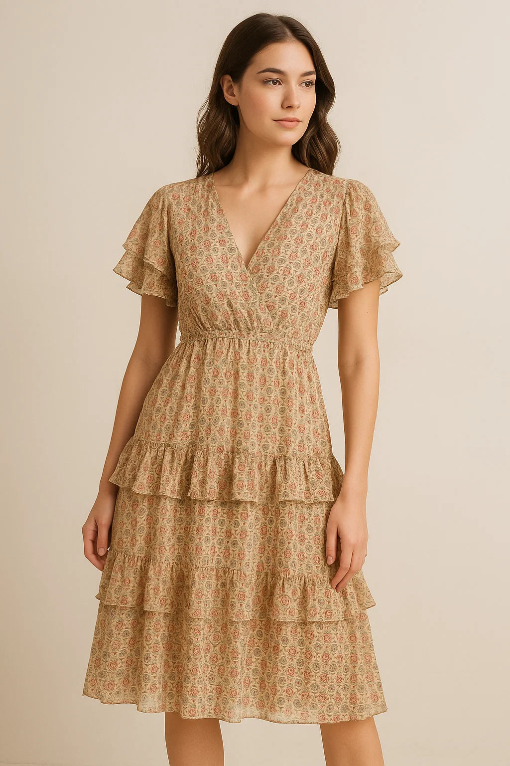 Antique Turkish Diamonds Digital Printed Fabric - Pure Georgette