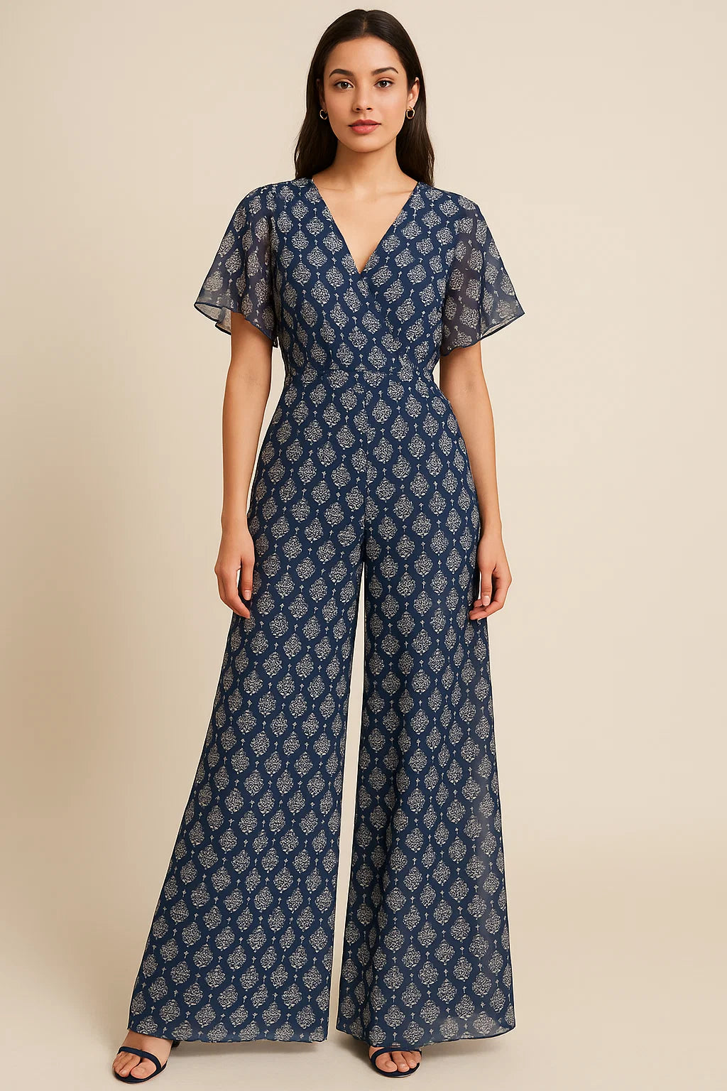 Summer Green Spring Colour Flower Digital Printed Fabric - Pure Georgette