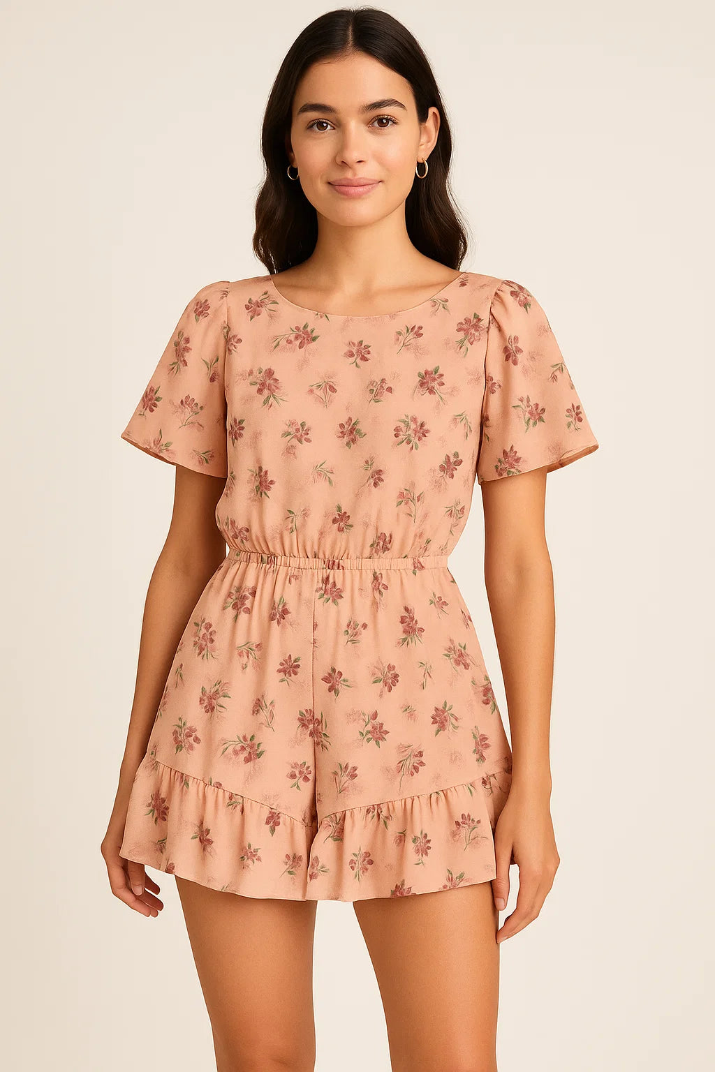 Lovely Pink Orchid Bunch Digital Printed Fabric - Pure Georgette