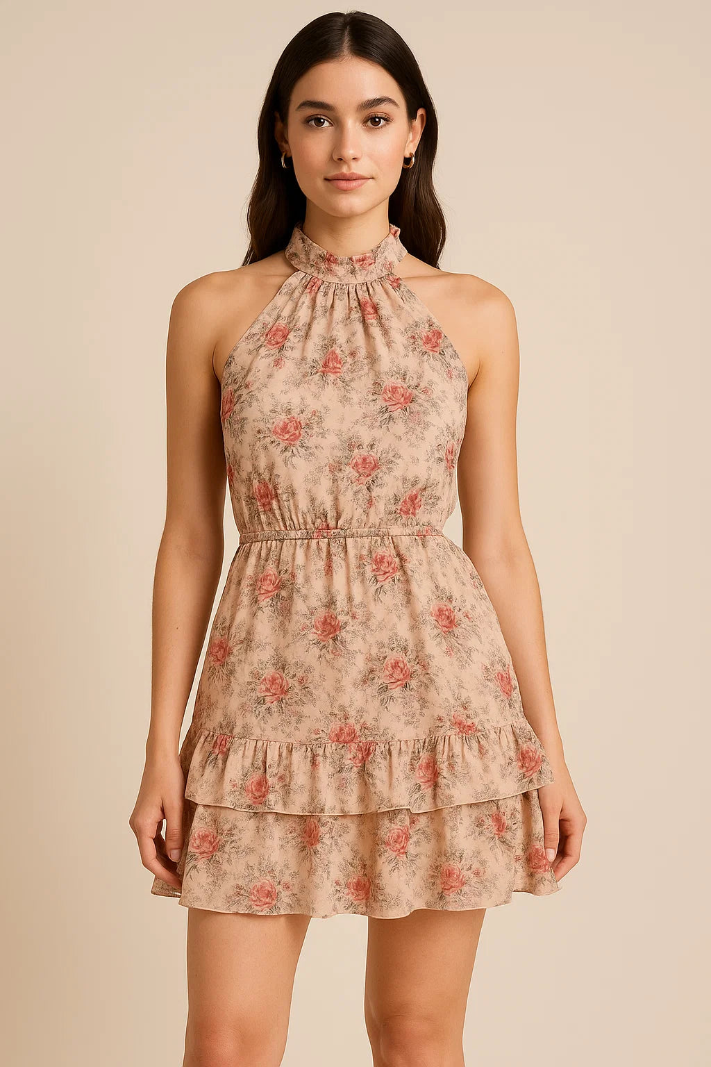 Beautiful Seamless Red Poppy Flower Digital Printed Fabric - Pure Georgette