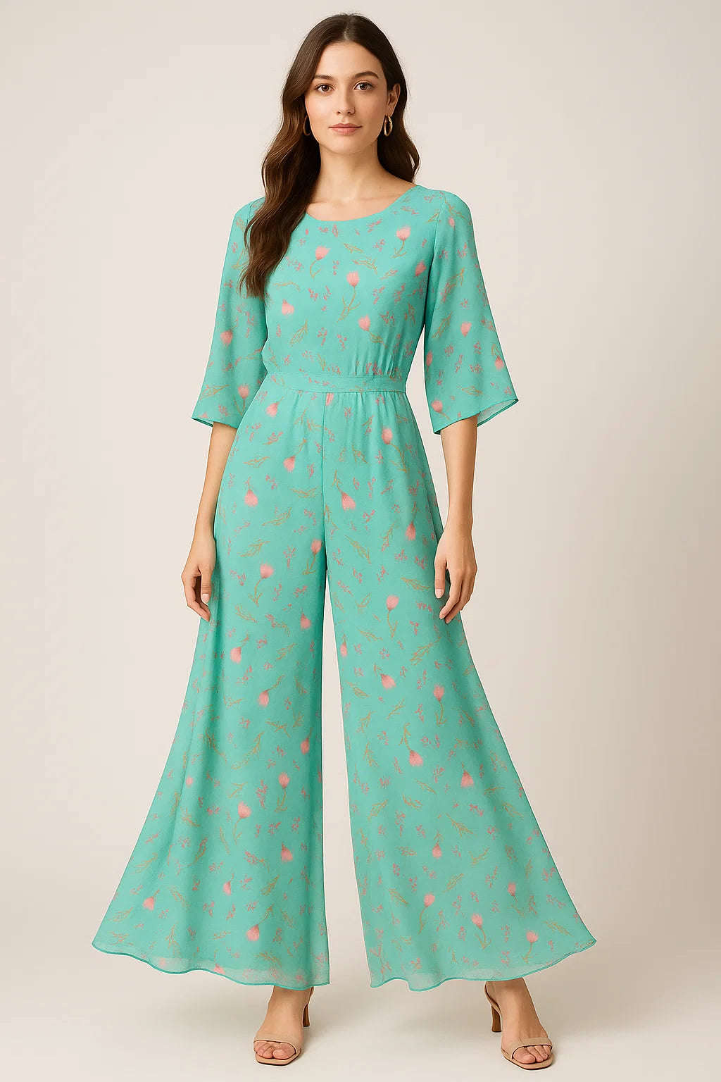 Romantic And Feminine Digital Printed Fabric - Pure Georgette