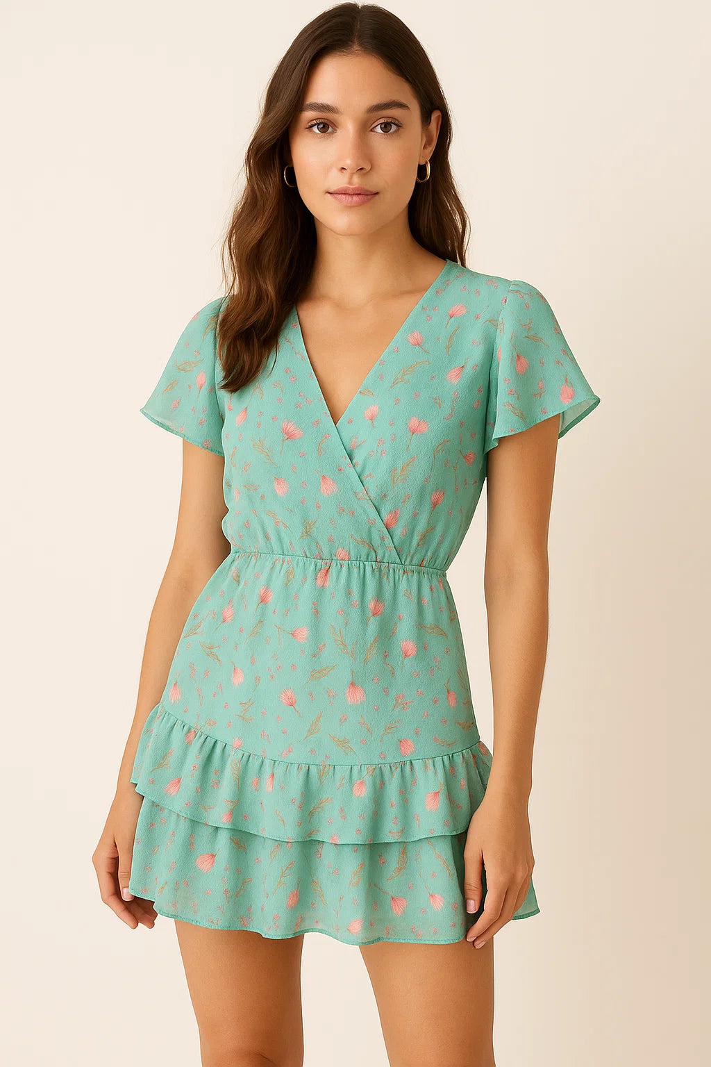 Romantic And Feminine Digital Printed Fabric - Pure Georgette