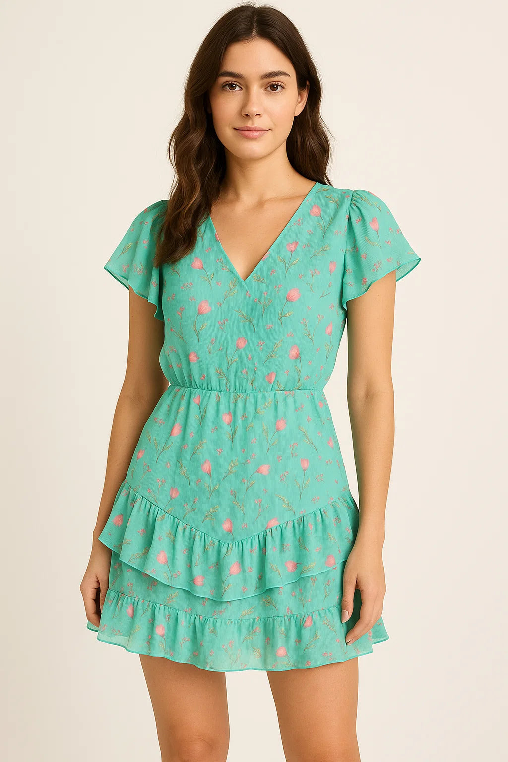 Romantic And Feminine Digital Printed Fabric - Pure Georgette