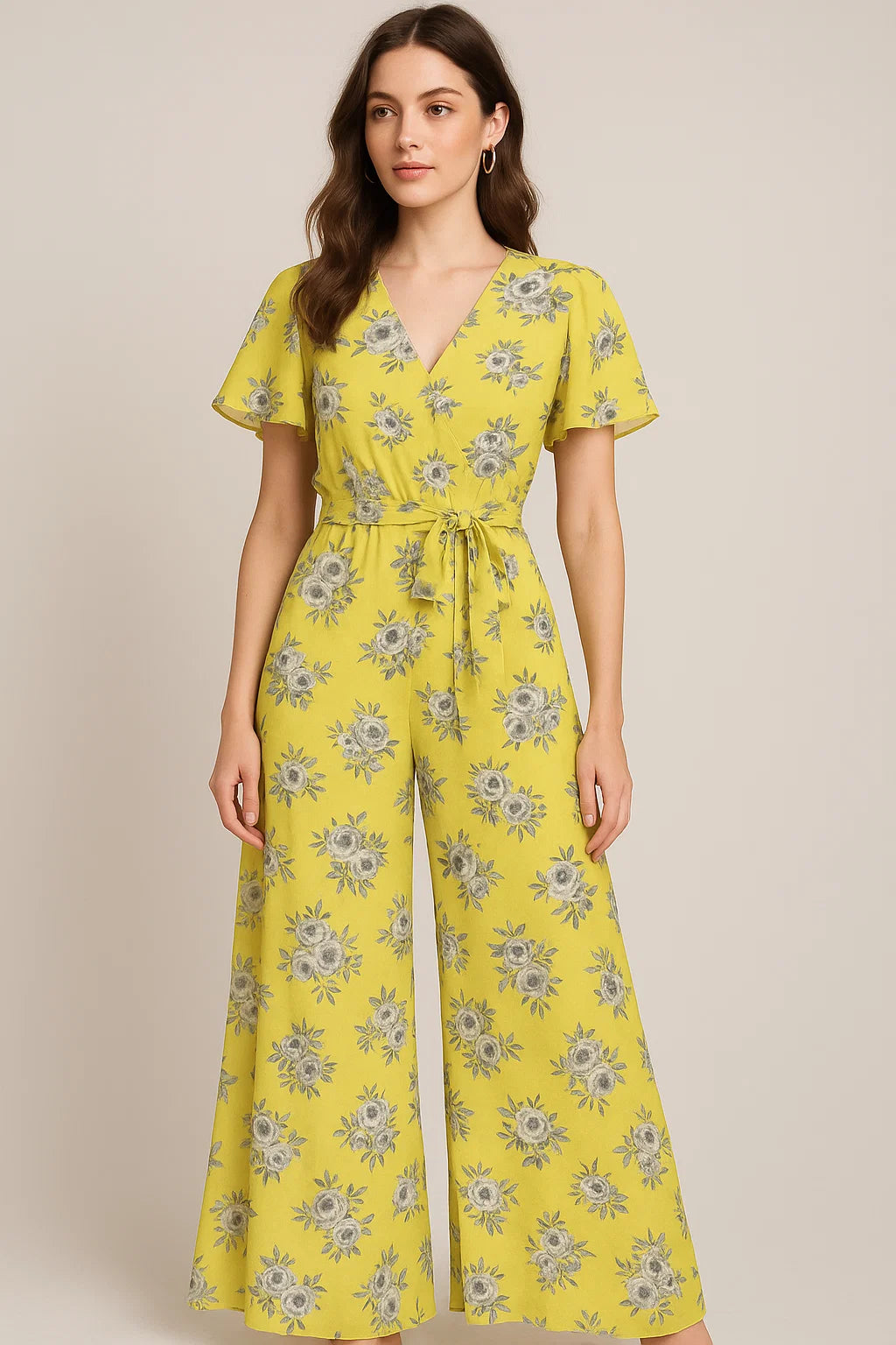 Vintage Art Of Flower Digital Printed Fabric - Pure Georgette