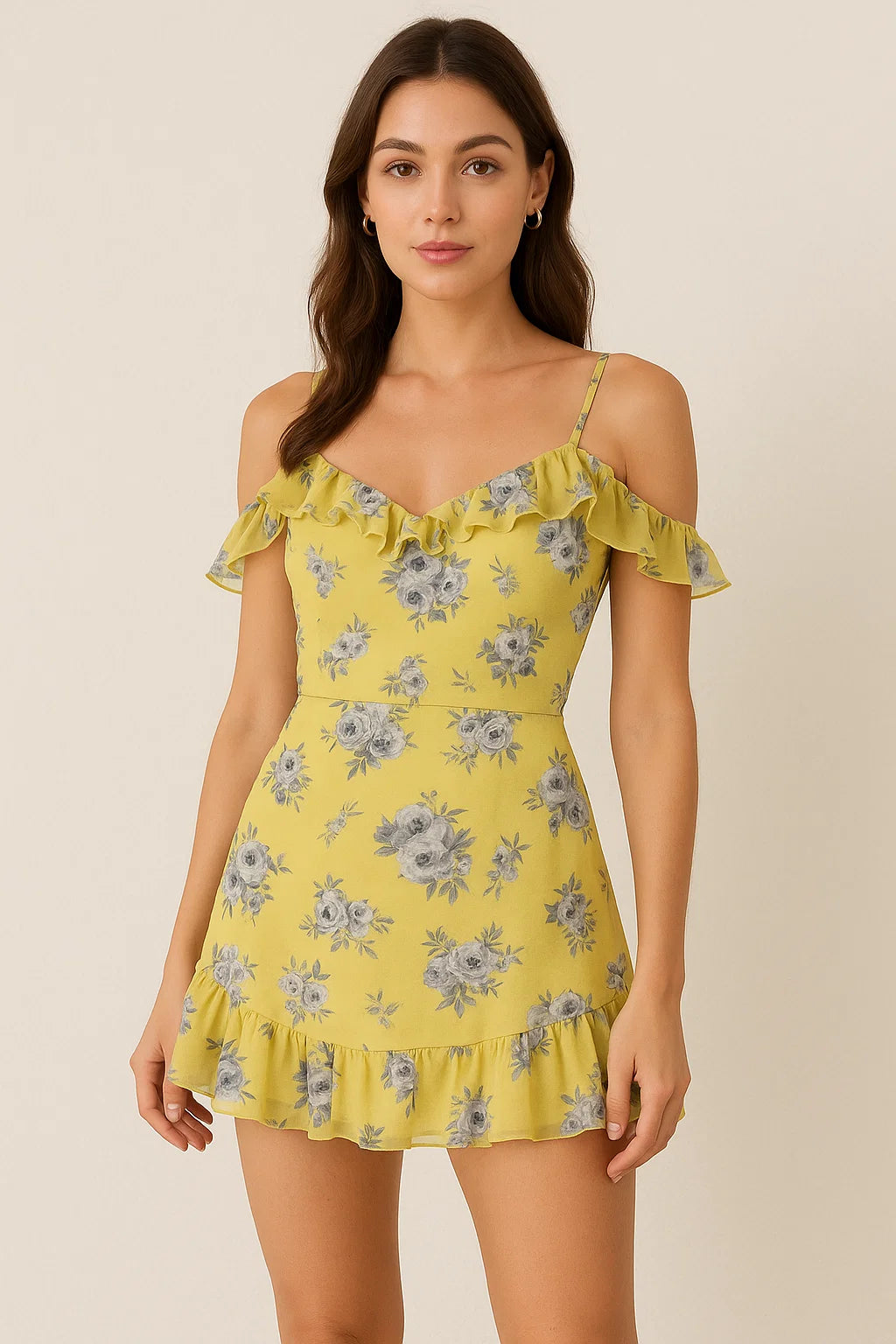 Vintage Art Of Flower Digital Printed Fabric - Pure Georgette