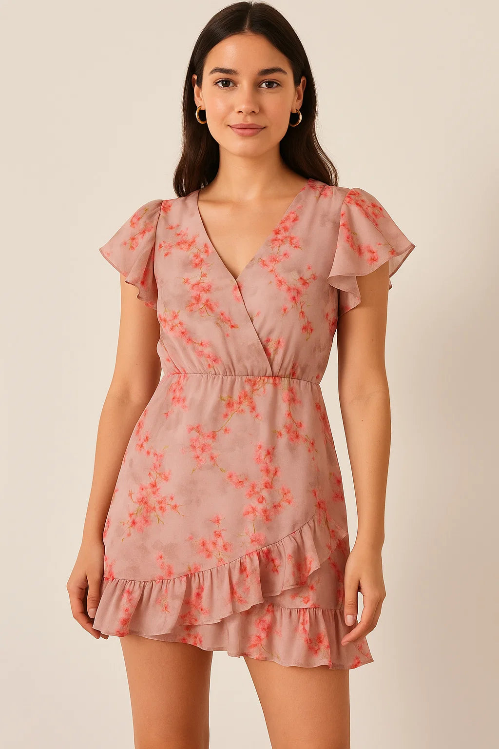 Ditsy Cool Summer Pattern Digital Printed Fabric - Pure Georgette