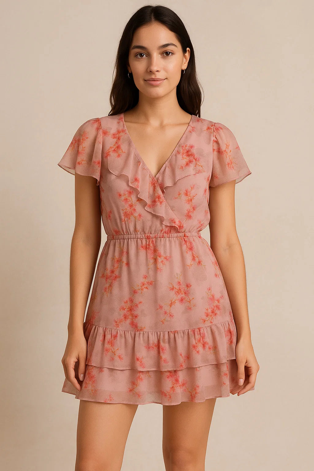 Ditsy Cool Summer Pattern Digital Printed Fabric - Pure Georgette