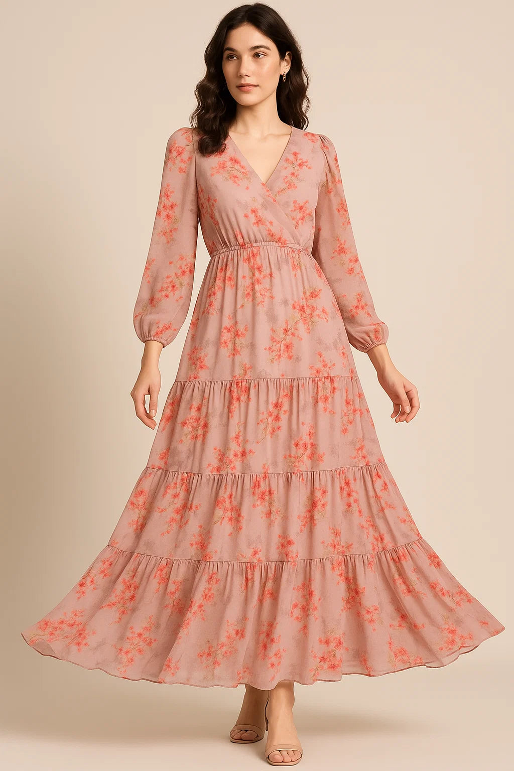 Ditsy Cool Summer Pattern Digital Printed Fabric - Pure Georgette