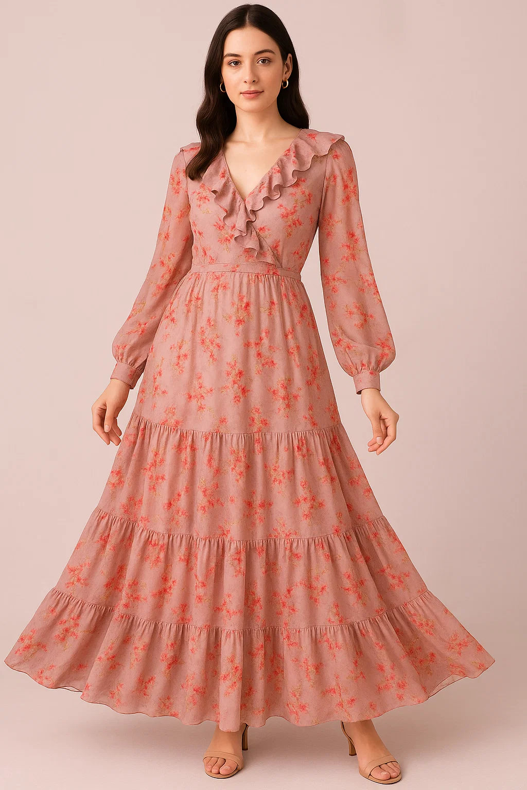 Ditsy Cool Summer Pattern Digital Printed Fabric - Pure Georgette