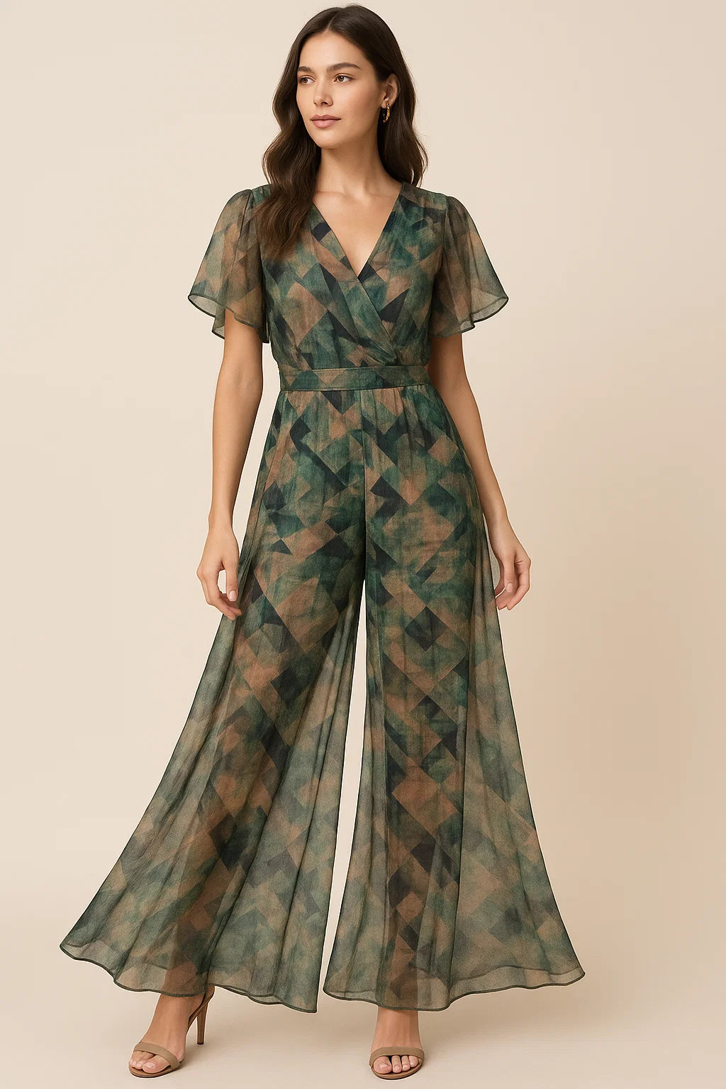 Houndstooth Pattern Digital Printed Fabric