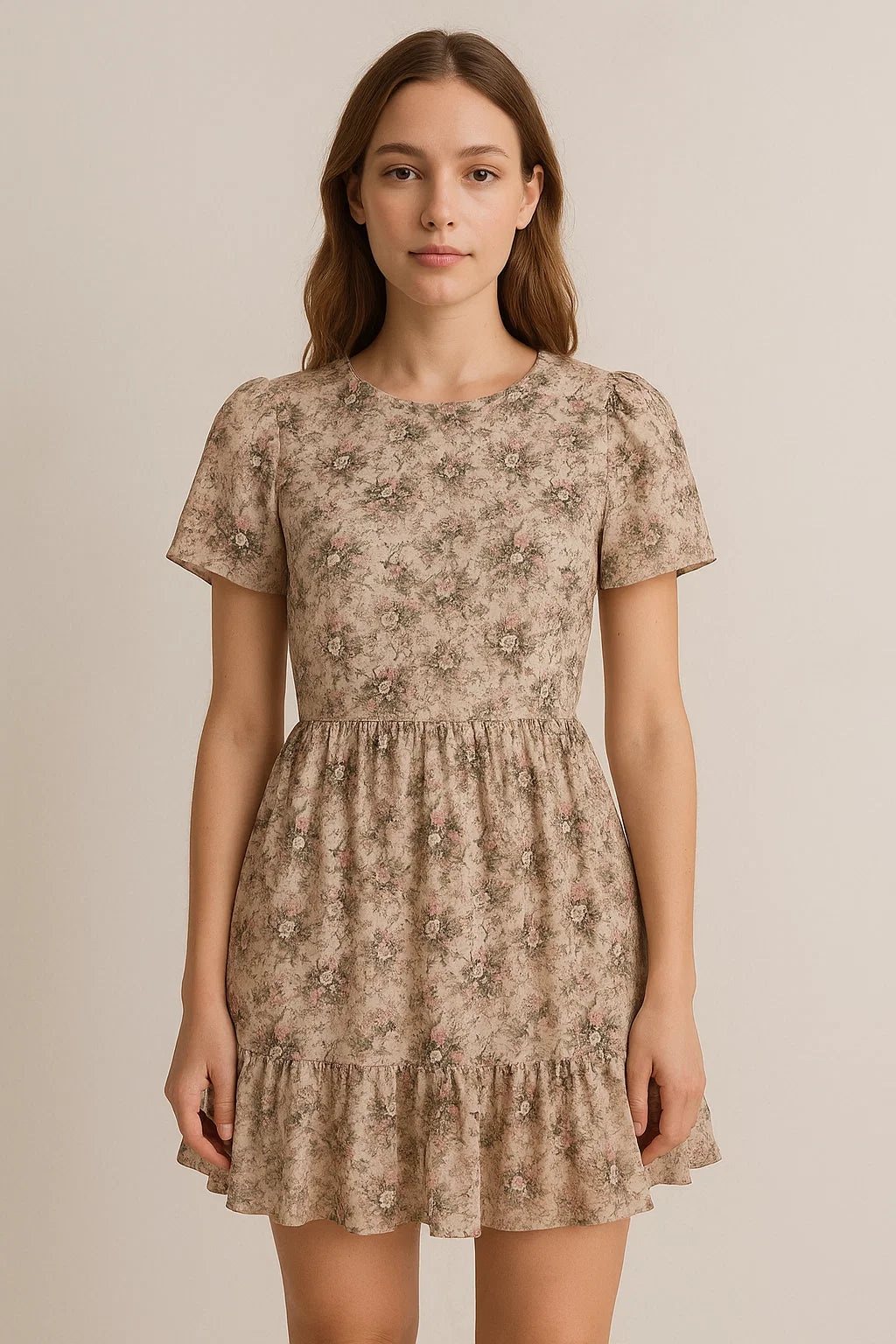 Maroon Floral Pure Cotton Printed Fabric Material