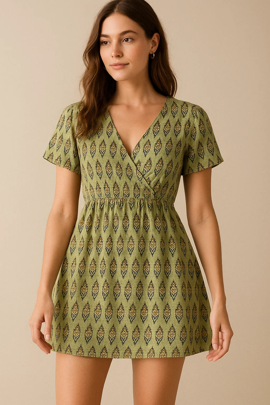 Burgundy Grey Ikat Pure Cotton Printed Fabric Material