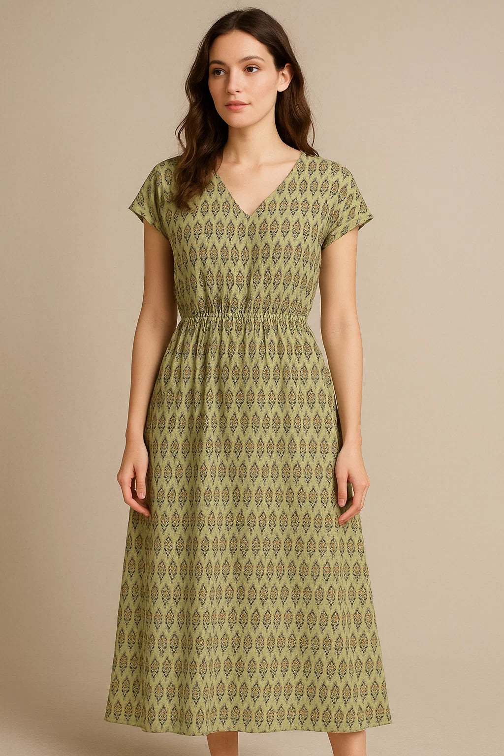 Burgundy Grey Ikat Pure Cotton Printed Fabric Material