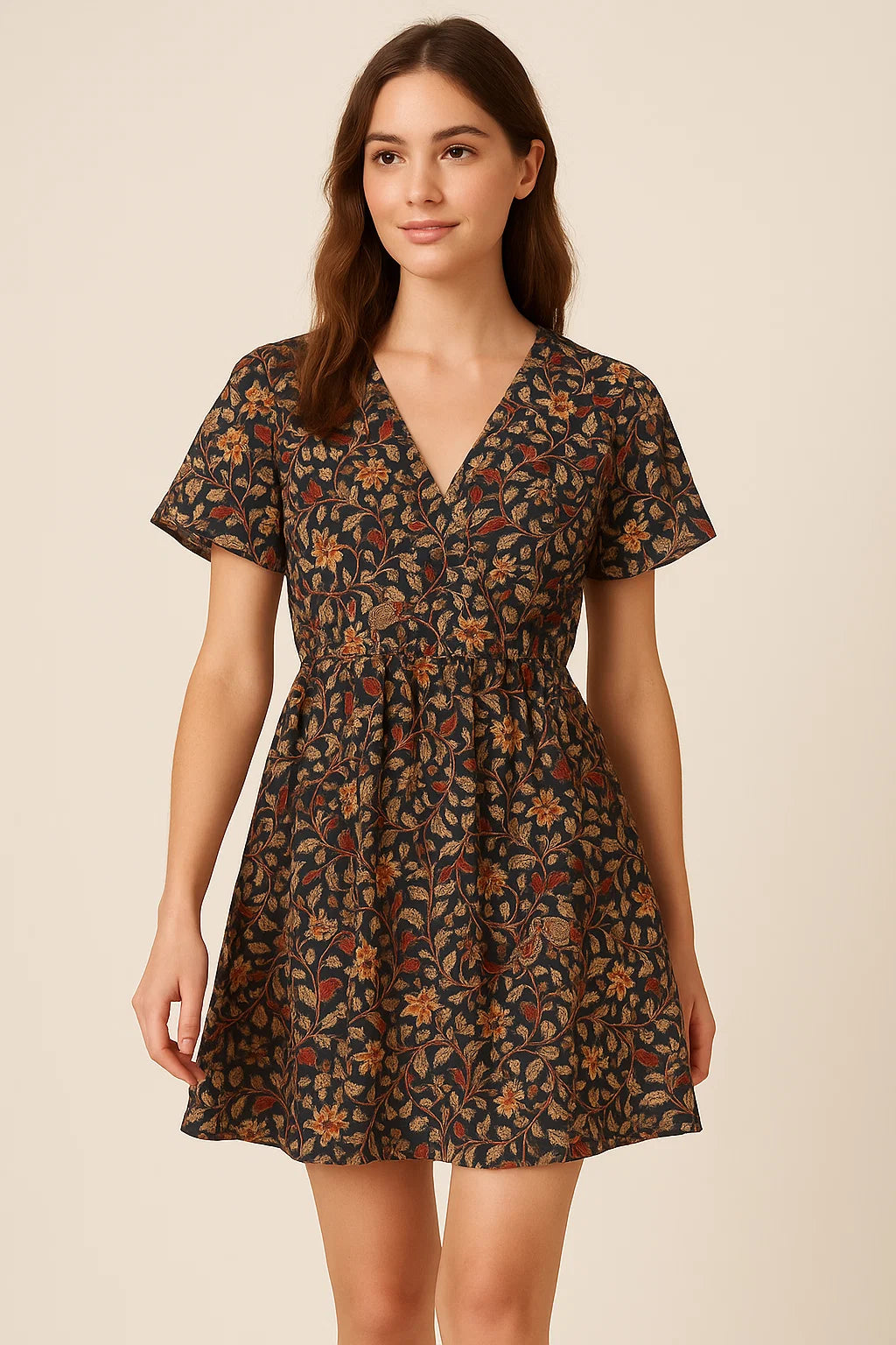 Dolden Floral Pure Cotton Printed Fabric Material