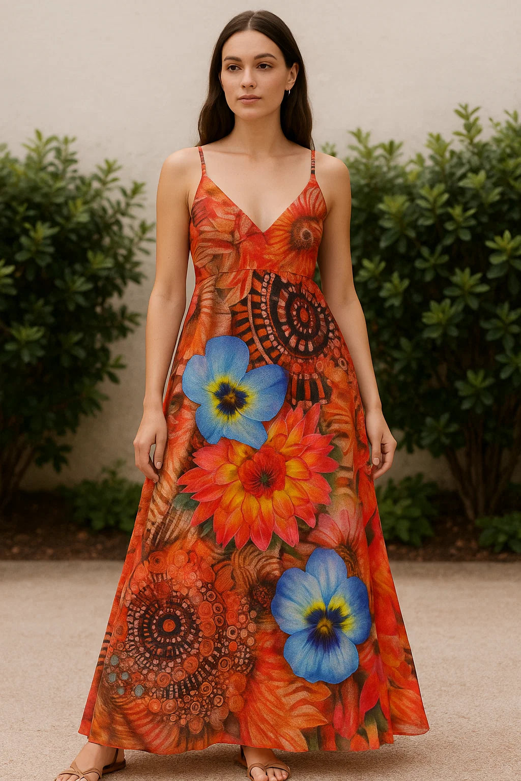 Shells And Flowers Digital Printed Fabric - Pure Cotton