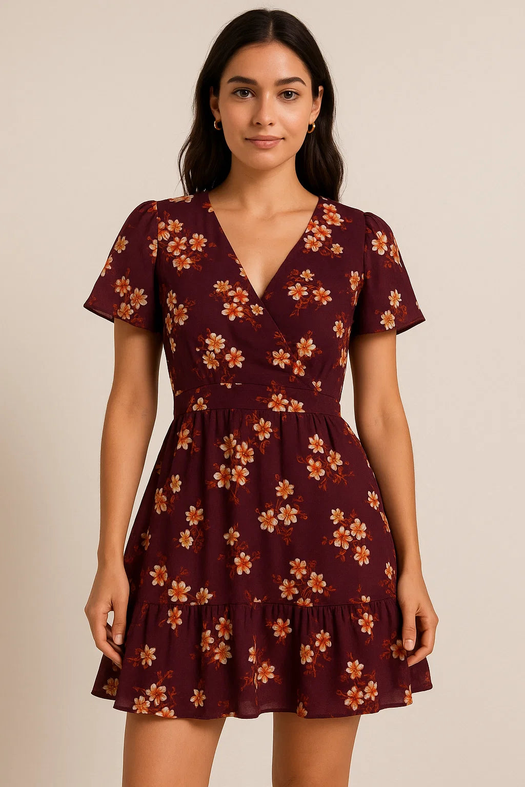 Attractive Yellow Lily Floral Flower Digital Printed Fabric - Pure Cotton