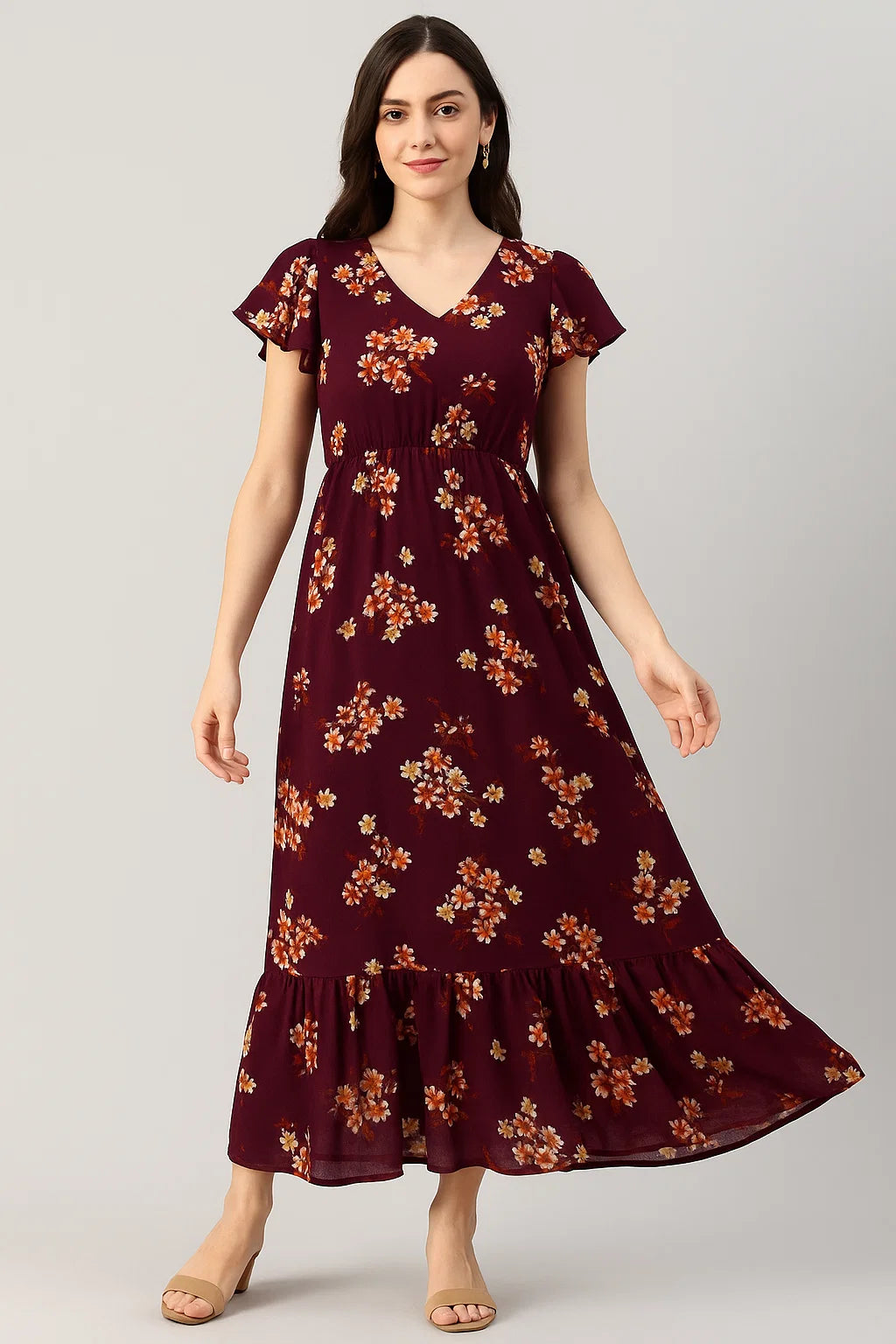 Attractive Yellow Lily Floral Flower Digital Printed Fabric - Pure Cotton