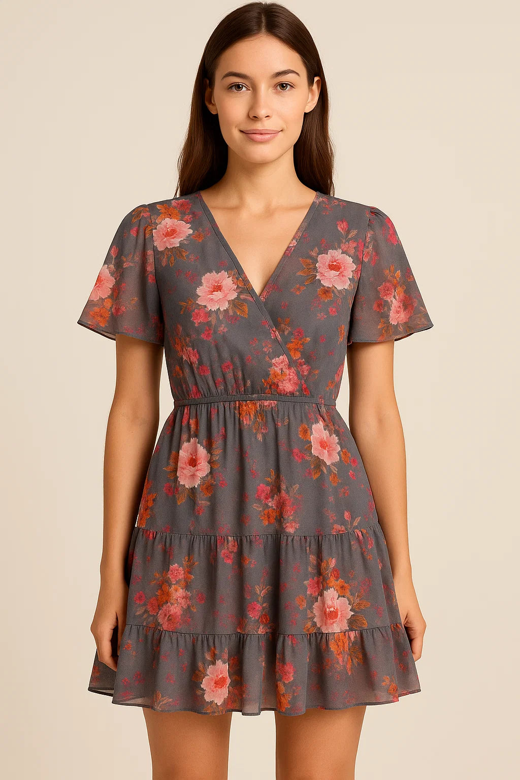 Morden Peony Watercolour Art Digital Printed Fabric - Pure Cotton