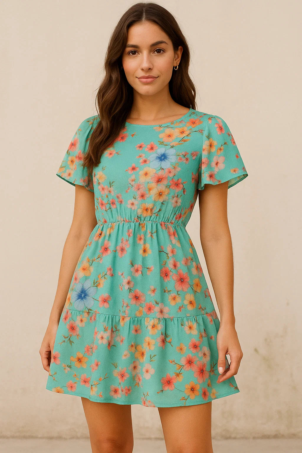 Lovely Geranium Flower Digital Printed Fabric - Pure Cotton