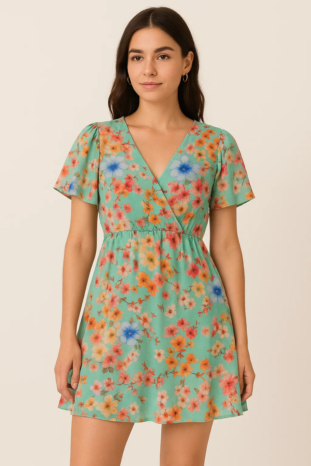 Lovely Geranium Flower Digital Printed Fabric - Pure Cotton